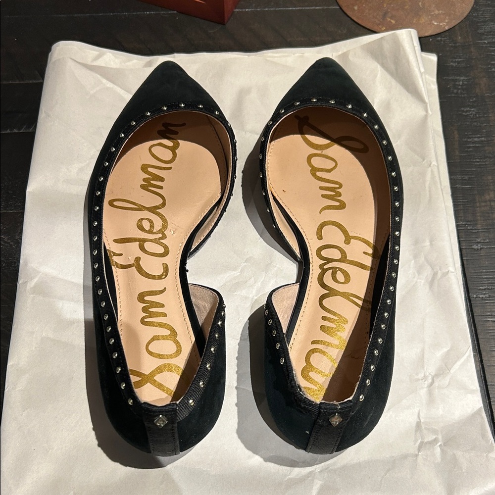 Sam Edelman Black Studded Flats